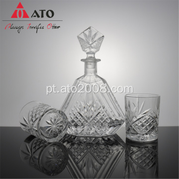 Copas de decantador de vidro de vidro Cups de copo de copo Kit